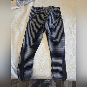 Lululemon Striped Black and White Leggings